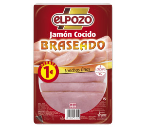 JAMON COCIDO BRASEADO 90GRS (EL POZO) 1€