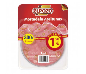 MORTADELA CON ACEITUNAS 300GRS (EL POZO)
